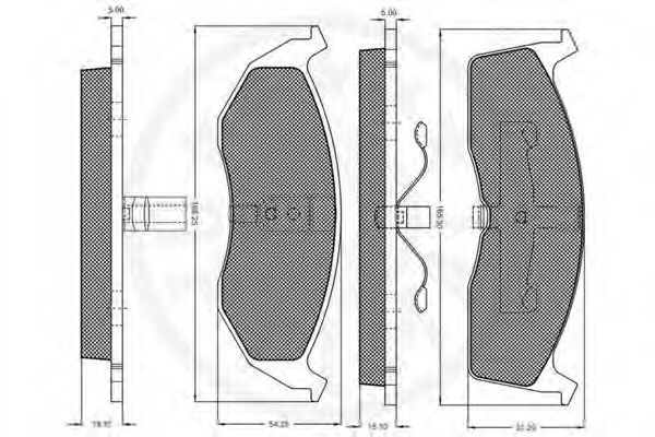 set placute frana,frana disc 2