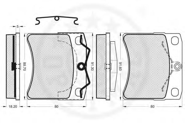 set placute frana,frana disc 3