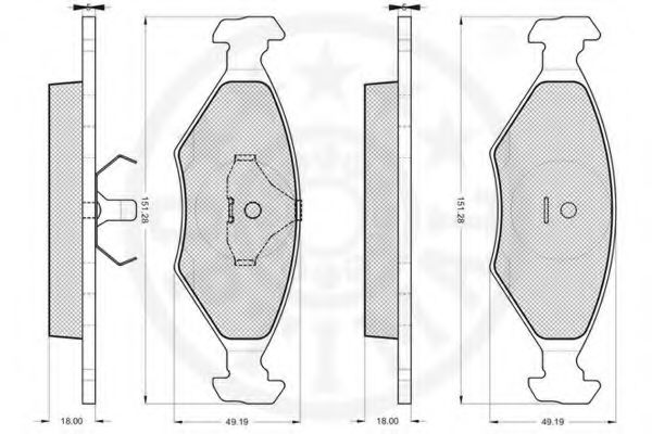 set placute frana,frana disc 2