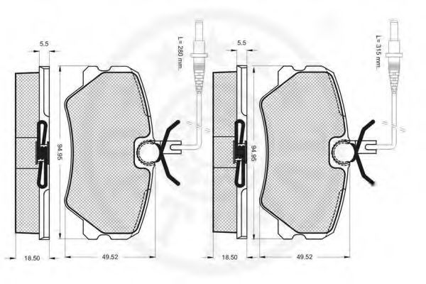 set placute frana,frana disc 2