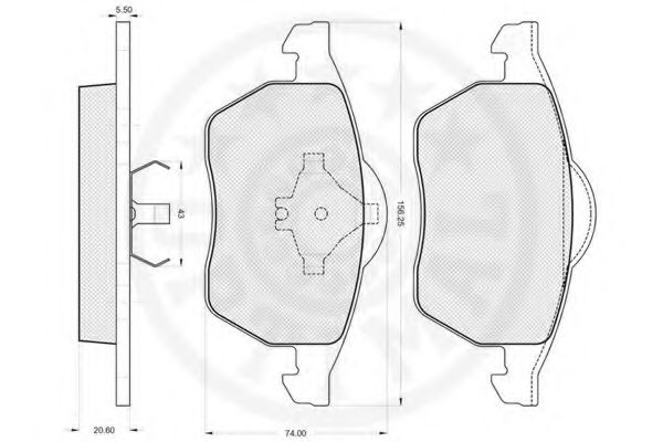 set placute frana,frana disc 2