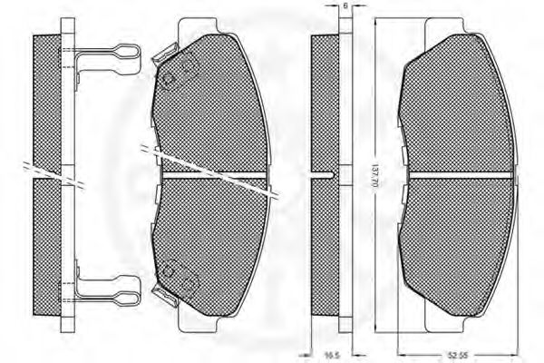 set placute frana,frana disc 2