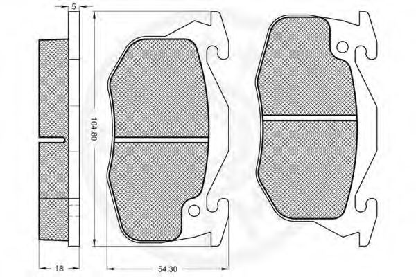 set placute frana,frana disc 2