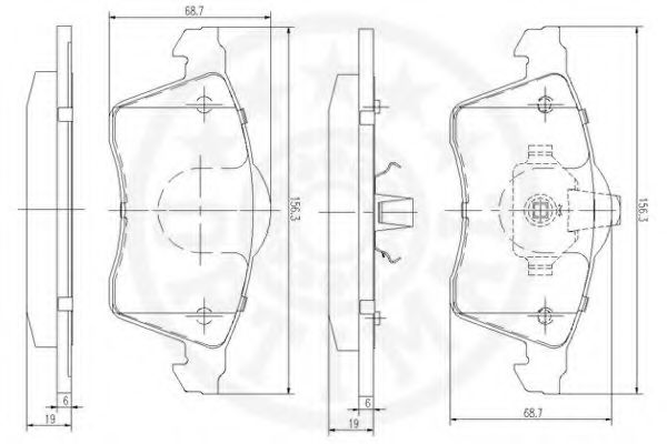 set placute frana,frana disc 2
