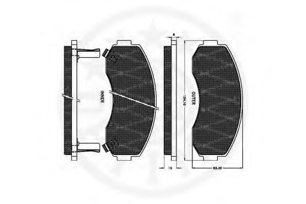 set placute frana,frana disc 2