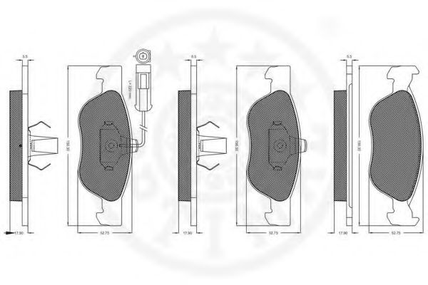 set placute frana,frana disc 2
