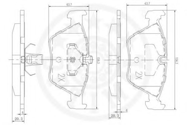 set placute frana,frana disc 2