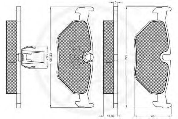 set placute frana,frana disc 3