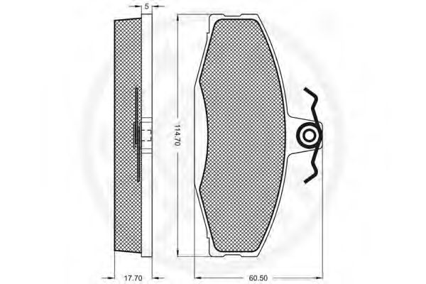set placute frana,frana disc 3