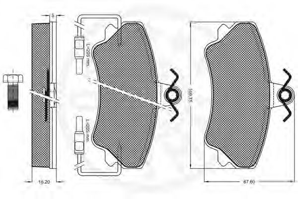 set placute frana,frana disc 2