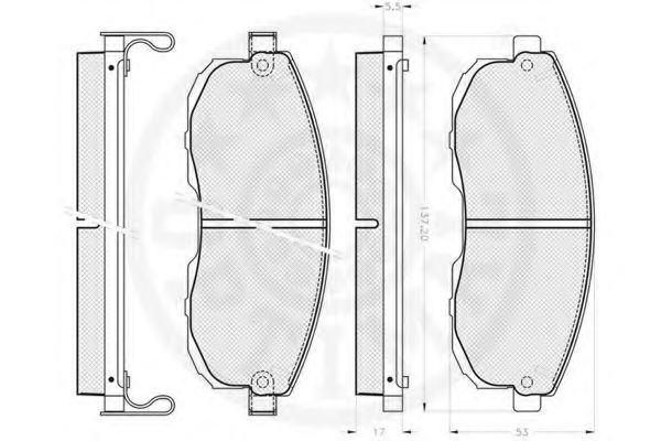 set placute frana,frana disc 2