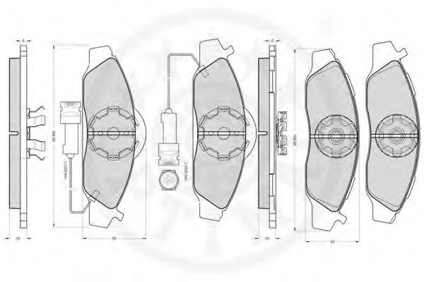 set placute frana,frana disc 2