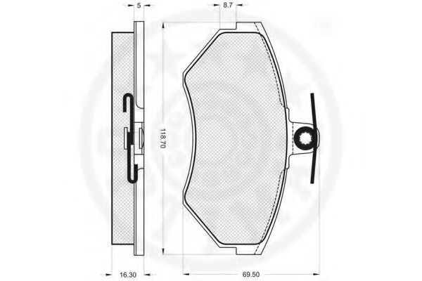 set placute frana,frana disc 3