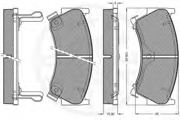 set placute frana,frana disc 2