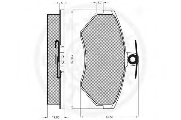 set placute frana,frana disc 3