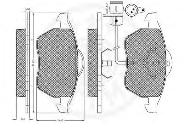 set placute frana,frana disc 2