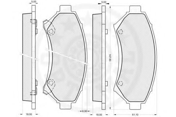 set placute frana,frana disc 2