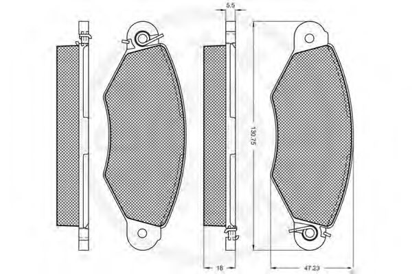 set placute frana,frana disc 3