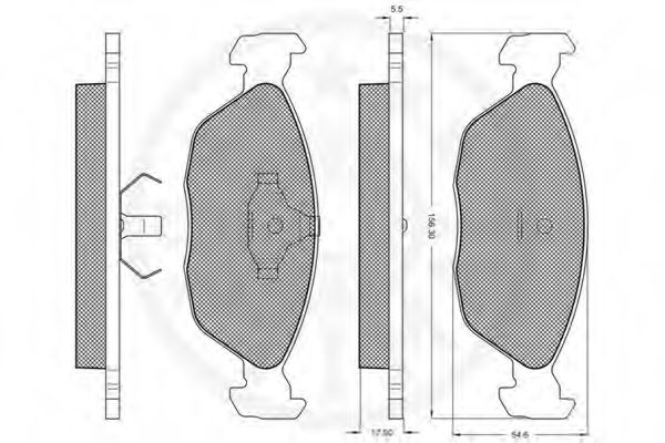 set placute frana,frana disc 2