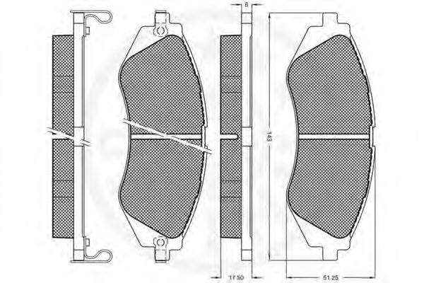 set placute frana,frana disc 2