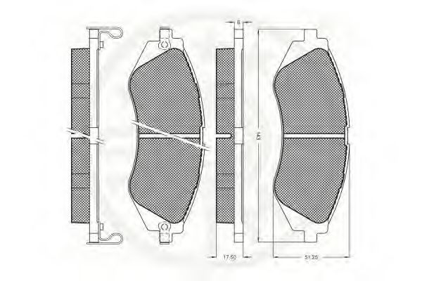 set placute frana,frana disc 2