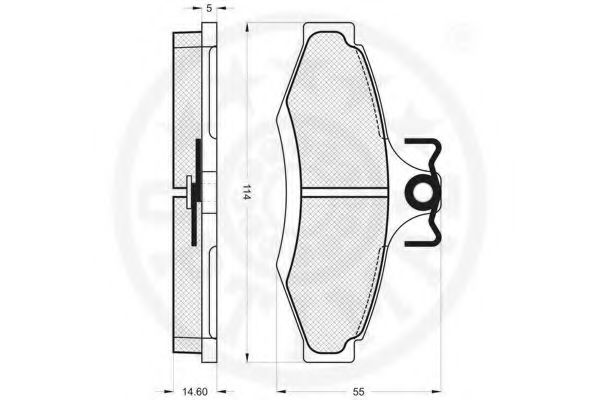 set placute frana,frana disc 2