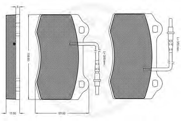set placute frana,frana disc 2