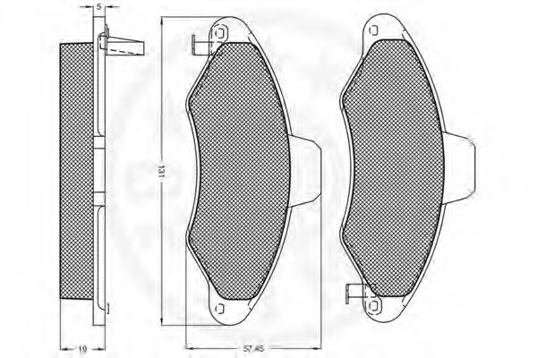 set placute frana,frana disc 3