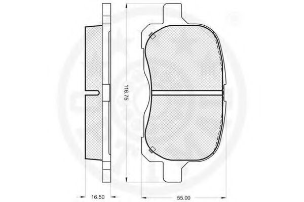 set placute frana,frana disc 2