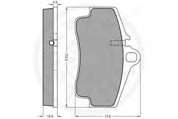 set placute frana,frana disc 2