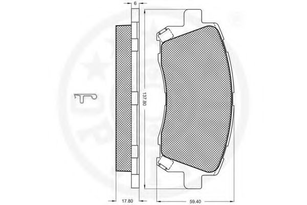 set placute frana,frana disc 2