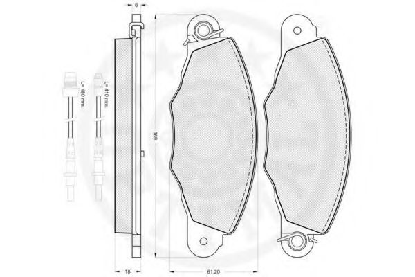 set placute frana,frana disc 2