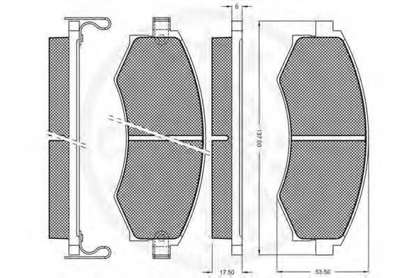 set placute frana,frana disc 2