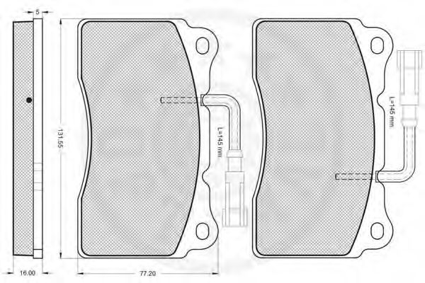 set placute frana,frana disc 2