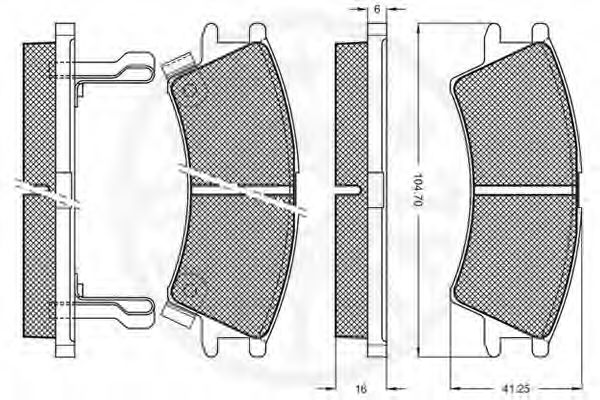 set placute frana,frana disc 2