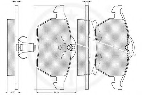 set placute frana,frana disc 2