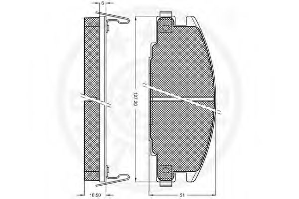 set placute frana,frana disc 2