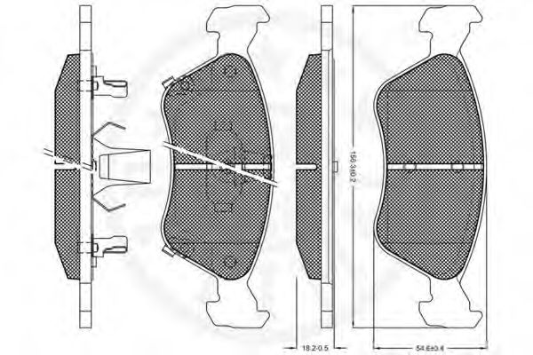 set placute frana,frana disc 2