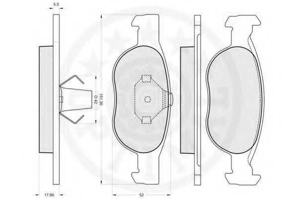 set placute frana,frana disc 2