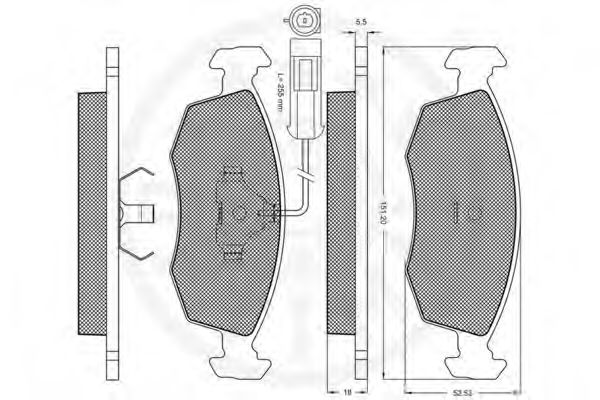 set placute frana,frana disc 2