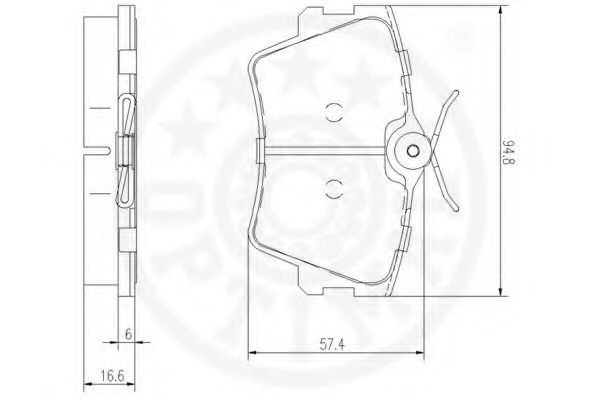 set placute frana,frana disc 2