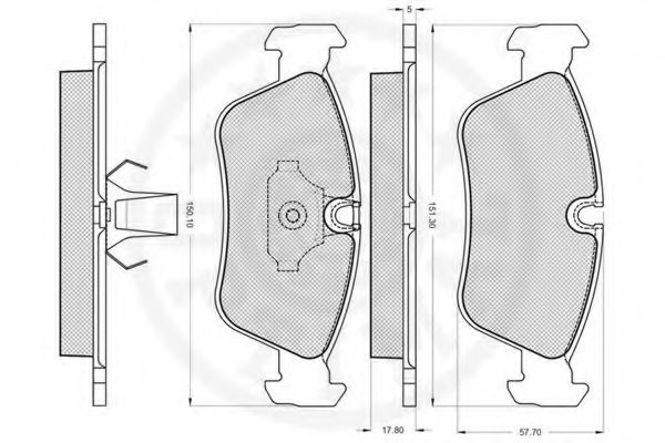 set placute frana,frana disc 3