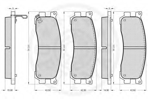 set placute frana,frana disc 2
