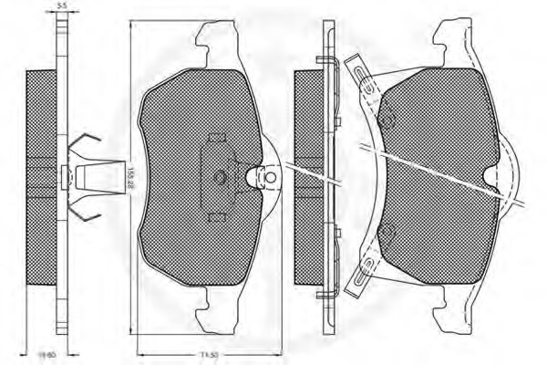 set placute frana,frana disc 3