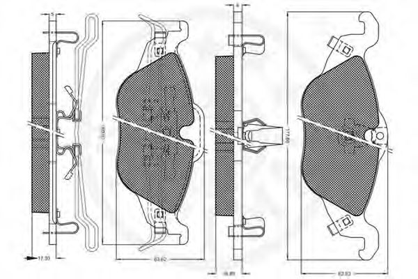 set placute frana,frana disc 3