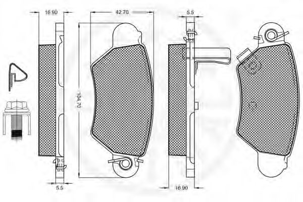 set placute frana,frana disc 3
