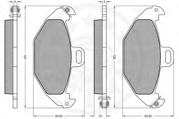 set placute frana,frana disc 2