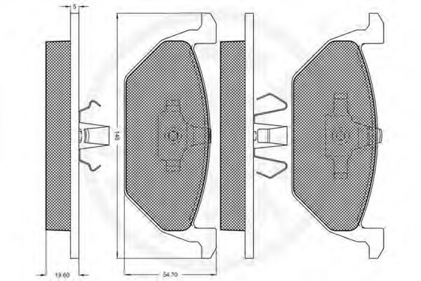 set placute frana,frana disc 3