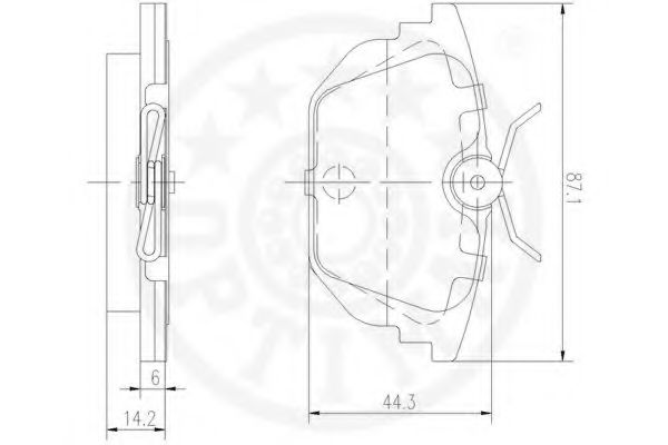 set placute frana,frana disc 2