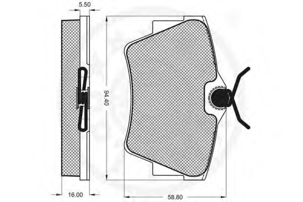 set placute frana,frana disc 3